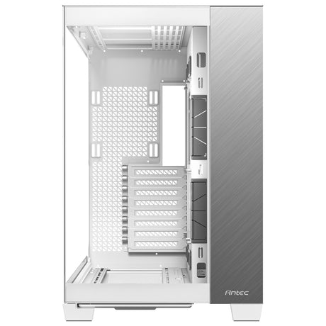 Antec c8 aluminiowa obudowa midi tower (biało-srebrna | 2x USB-A | 1x USB-C | szkło hartowane)