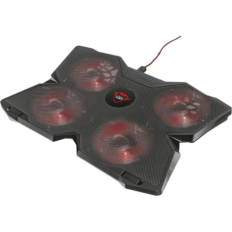 Trust GXT 278 Yozu Podstawka chłodząca do notebooka Lodówka do laptopa (czarna, 20817, czerwone diody LED)