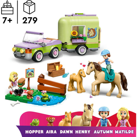 Przyczepka LEGO Friends 42695 z koniem i źrebakiem