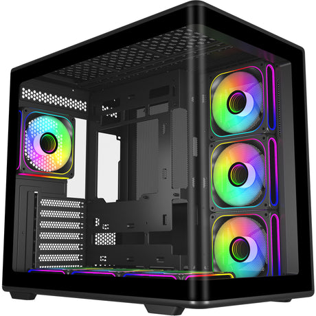 Obudowa Cooler Master Elite 600 Midi Tower (czarna | 2x USB-A | 1x USB-C | szkło hartowane)