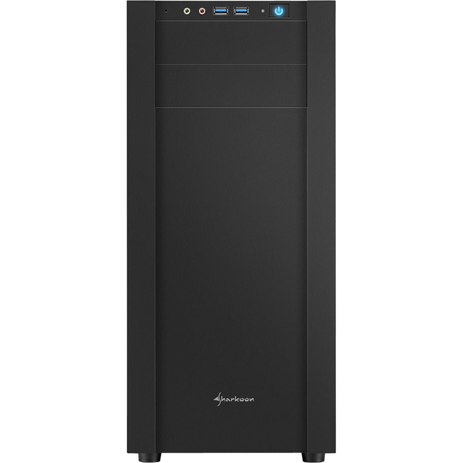 Obudowa midi tower Sharkoon s25-w (czarna | 2x USB-A | okienko)
