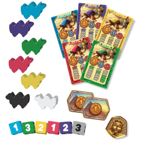 Asmodee Eggertspiele Camel Up - gra planszowa Wyścig wielbłądów - nowe wydanie z palmą 3D