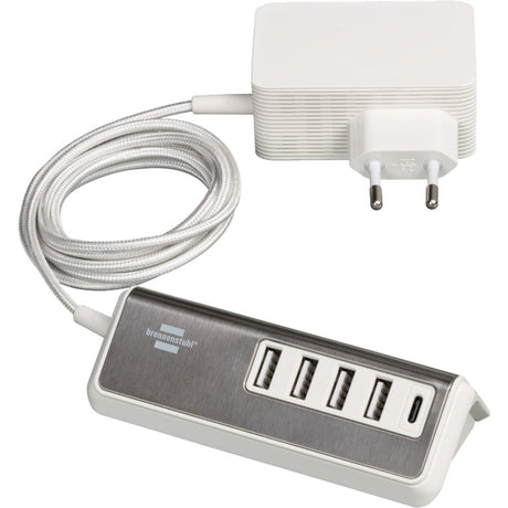 Ładowarka USB Brennerstuhl estilo (biała stal nierdzewna)