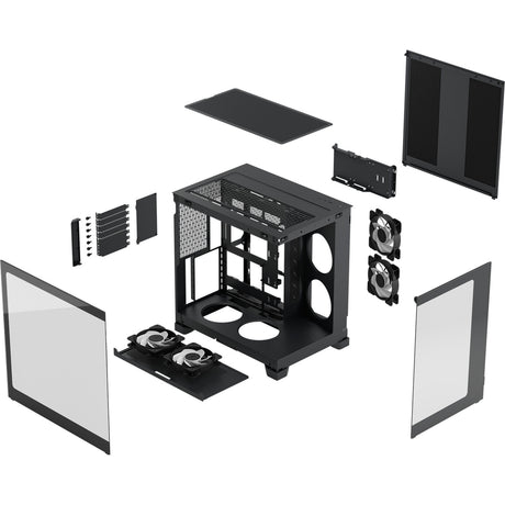 Obudowa Midi Tower Fractal Design Pop 2 Vision RGB (czarna | 1x USB-A | 1x USB-C | rgb | szkło hartowane)