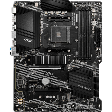 Płyta główna MSI B550-A Pro Socket AM4 (czarna, RAID, GB-LAN, dźwięk, ATX)