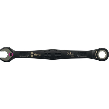 Wera 6000 joker black edycja 11 zestaw 1 zestaw kluczy płasko-oczkowych z grzechotką, 11-częściowy klucz (czarny)