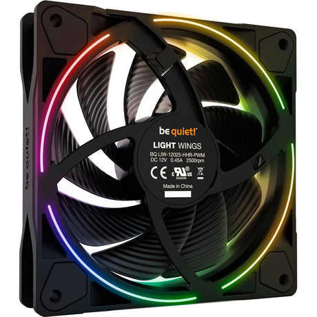 Bądź cicho! lekkie wentylatory pwm o dużej prędkości rgb (czarne, 3 sztuki, 120 x 120 x 25 mm)