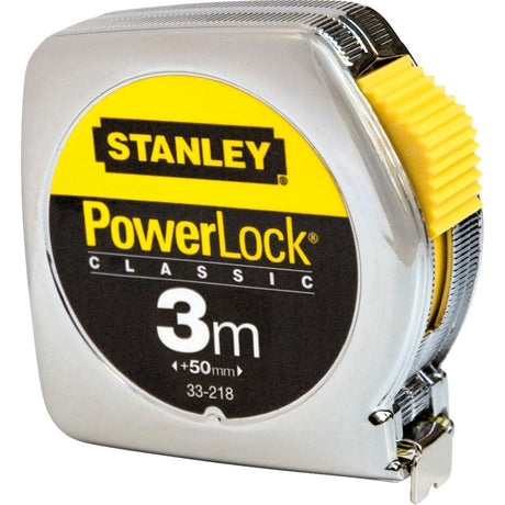 Miarka Stanley Powerlock klasyczna taśma miernicza (chrom, 3 metry, szerokość 12,7 mm)