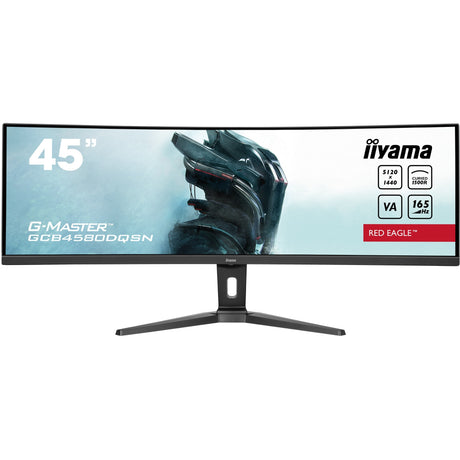 Iiyama G-Master Red Eagle GCB4580DQSN-B1 45 zakrzywiony ultrawide monitor do gier (czarny, 2x HDMI, Display Port, 3x USB-A, USB-B, USB-C, RJ-45, 165 Hz)
