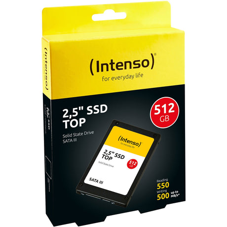 Najwyższa wydajność Intenso, dysk SSD 512 GB (czarny, 3812450, SATA 600, luzem)