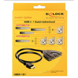 Delock Przełącznik HDMI 3 > 1 Przełącznik HDMI (czarny, 60 centymetrów)