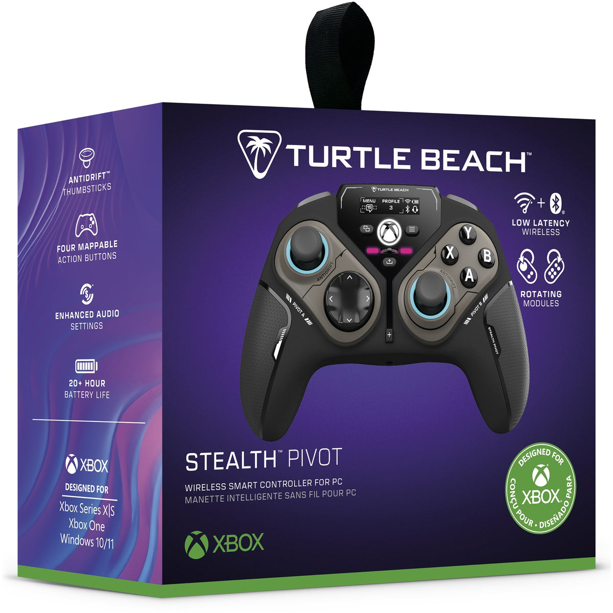 Bezprzewodowy inteligentny kontroler Turtle Beach Stealth Pivot (czarny, Bluetooth USB, 2,4 GHz, PC, Xbox, Android)