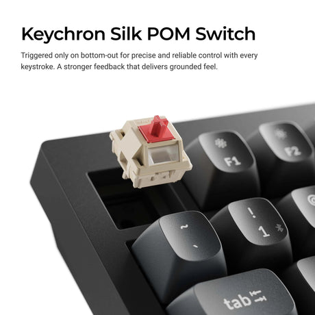 Bezprzewodowa, niestandardowa klawiatura mechaniczna Keychron v1 ultra 8k (czarna, układ amerykański (qwerty), jedwabny pom brązowy, 75%, rgb, hot swap, 2,4 GHz | bluetooth 5.3 | USB-C)