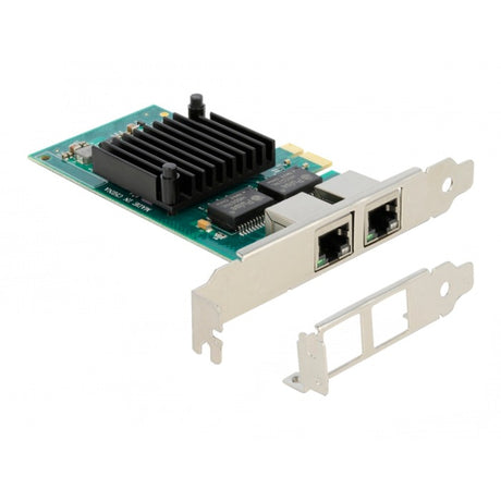Delock Karta pci express x1 2 x karta sieciowa gigabit rj45 lan i350