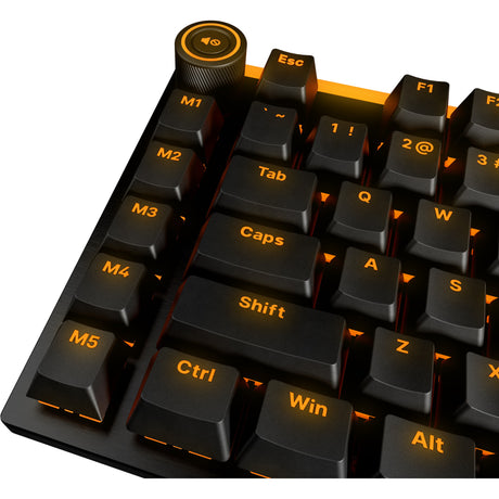 Bądź cicho! mechaniczna klawiatura do gier z lekkim mocowaniem, cicha dotykowa rgb (czarna, układ amerykański (qwerty), cicha dotykowa, 100%, argb, podwójne klawisze pbt)