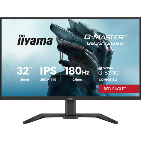 Monitor do gier Iiyama G-Master Red Eagle GB3272QSU-B1 31,5 (czarny (matowy), 180 Hz, HDMI, DisplayPort, USB, audio)