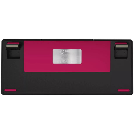 Mechaniczna klawiatura do gier Lorgar kbp7075w rgb (czarna, układ amerykański (qwerty), logar toksyczny fiolet, 75%, rgb, możliwość wymiany podczas pracy, podwójny strzał pbt, bluetooth | 2,4 GHz | usb)