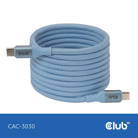 Cewka magnetyczna Club 3D USB-C 240W PD3.1 Niebieski, kabel 2 metry (niebieski)