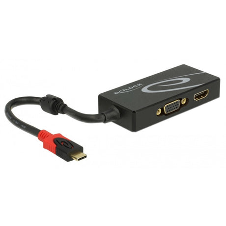 Delock Adapter USB-C > HDMI VGA (czarny, 0,2 metra)