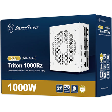 Modułowy zasilacz Silverstone Triton 1000rz o mocy 1000 W (biały, 1x 12 V-2x6, 4x pcie)