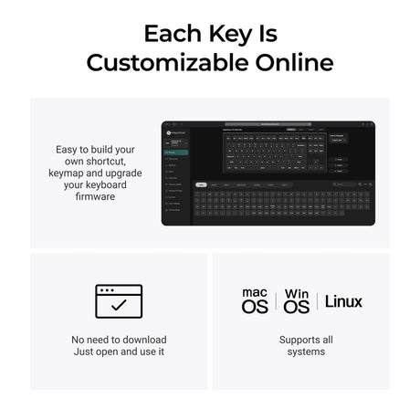 Bezprzewodowa, niestandardowa klawiatura mechaniczna Keychron v3 ultra 8k (czarna, układ amerykański (qwerty), jedwabny pom brązowy, 80% (tkl), rgb, hot swap, 2,4 GHz | bluetooth 5.3 | usb-c)