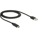 Delock Kabel USB-C 2.0 > USB-A (czarny, 1 metr)