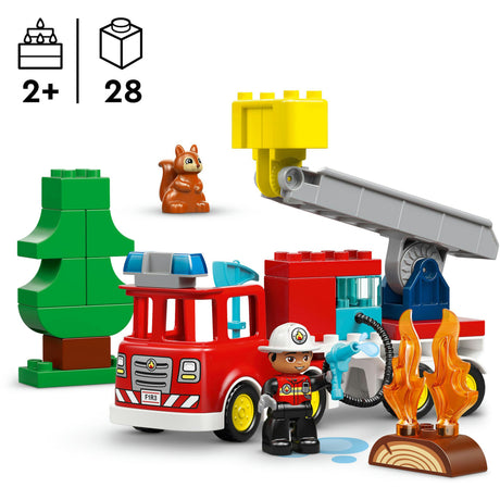 Lego Duplo Town 10473 wóz strażacki z wężem i strażakiem
