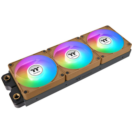 Thermaltake ct120 ex Reverse argb Sync wentylator chłodzący do komputera żwirowy (pakiet 3 wentylatorów) wentylatory do obudowy (jasnobrązowy, 3 sztuki, 120 x 120 x 25 mm, pwm)