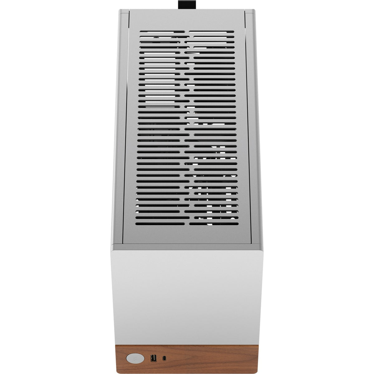 Obudowa mini tower w stylu Fractal (srebrny kolor drewna | 1x USB-A | 1x USB-C)