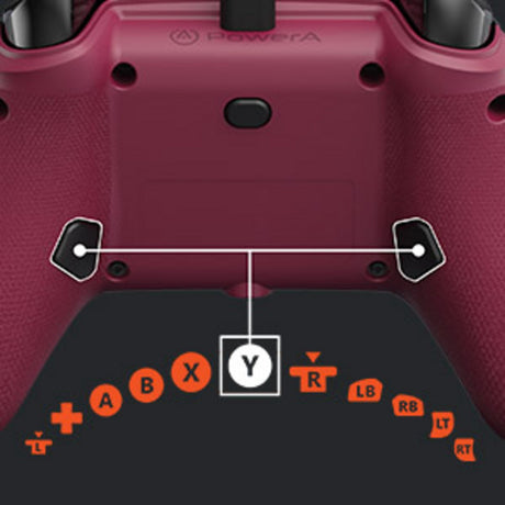 Kontroler przewodowy Powera Advantage Plus do konsoli Xbox Series X|s – Ruby (ciemnoczerwony, Xbox Series X|s, Xbox One, PC)