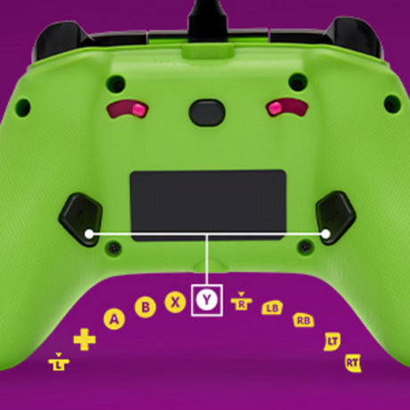 Kontroler Powera Advantage z kablem do serii xbox x|s - fortnite: blask (neonowa zieleń, xbox series x|s, xbox one, PC)