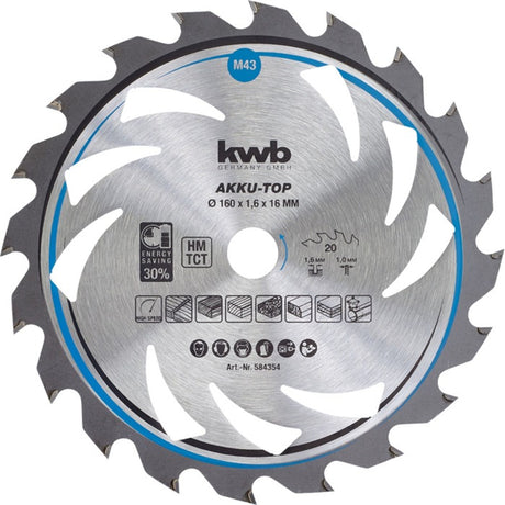 Brzeszczot tarczowy do cienkotnącego Kwb, wzmocniony węglikiem wolframu, 160 mm