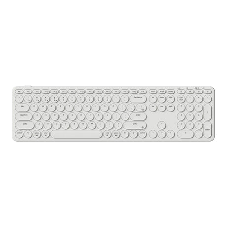 Klawiatura Keychron b5 pro-k8 (biała, układ US (QWERTY), przełączniki nożycowe, 100%, nakładki na klawisze ABS, 2,4 GHz Bluetooth USB)