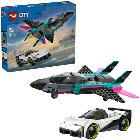 Lego city świetne pojazdy 60489 odrzutowiec kontra samochód sportowy