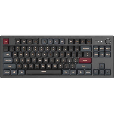 Klawiatura mechaniczna Montech mkey dark tkl rgb (czarna, układ amerykański (qwerty), gateron g pro żółty, 80% (tkl), możliwość wymiany podczas pracy, rgb, pbt)