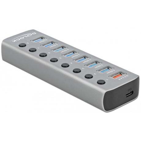 Delock Koncentrator USB 3.2 gen 1 z 7 portami Koncentrator USB (szary)