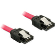Delock kabel sata (czerwony, 0,1 metra, 6 GB s, prosty)