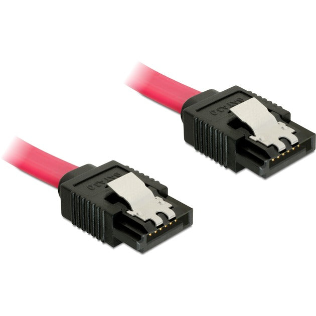 Delock kabel sata (czerwony, 0,1 metra, 6 GB s, prosty)