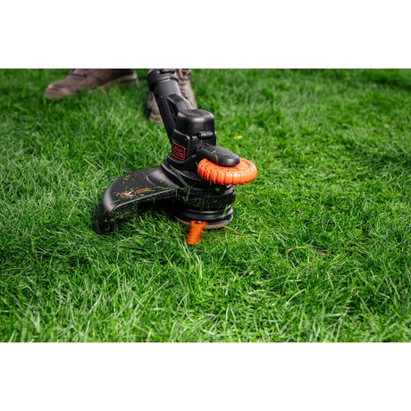 Podkaszarka Black+decker 18 V z 2 ostrzami i akumulatorową podkaszarką do trawy (czarno-pomarańczowa, 25 cm, bateria w zestawie)