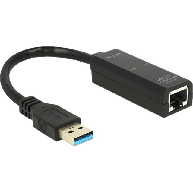 Delock adapter USB 3.0 > gigabit LAN (czarny, 62616)