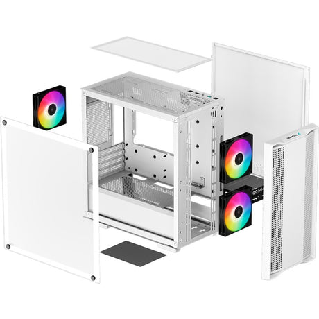 Obudowa midi tower Deepcool cc360 argb (biała | 2x usb-a | rgb | szkło hartowane)