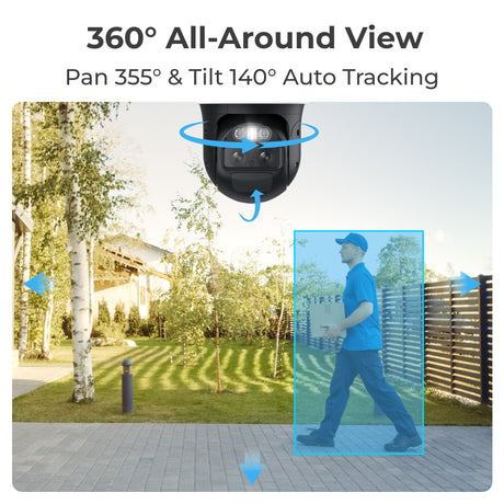 Kamera bezpieczeństwa Reolink Trackmix G770 + Solar Panel 2 (biało-czarna, 4K 8MP UHD, 4G LTE, w tym panel słoneczny)