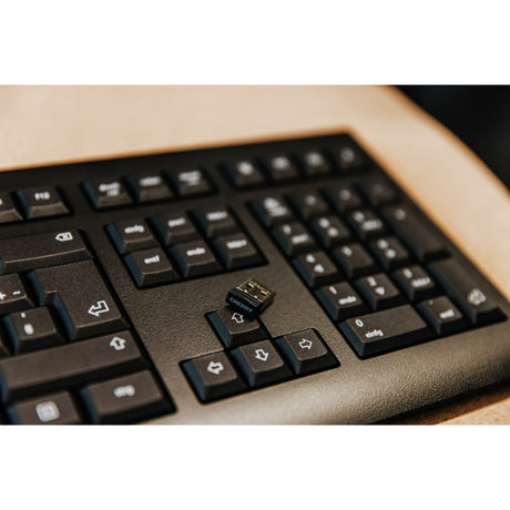 Klawiatura Cherry kw 3000 (czarna, układ EU (qwerty), gumowa kopułka, 100%, 2,4 GHz)