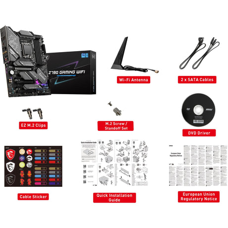 Płyta główna MSI Z790 Gaming Plus Wi-Fi Socket 1700 (szary czarny, RAID, 2,5 GB-LAN, Wi-Fi 6e, BT, dźwięk, ATX)