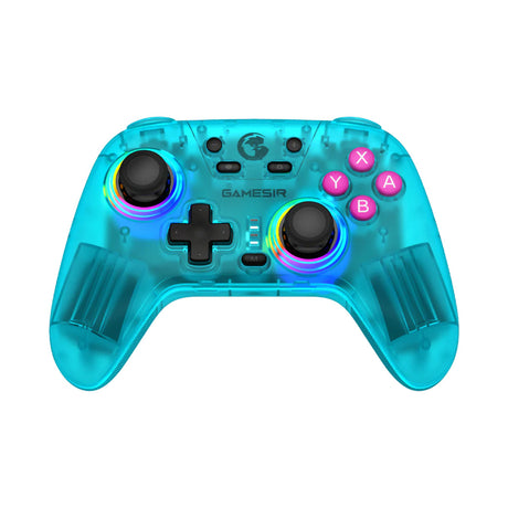 Kontroler Gamesir Nova HD Rumble NS (turkusowy, PC, Steam, Android, iOS, Switch, Bluetooth 2,4 GHz USB)