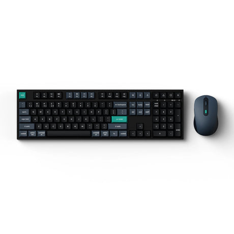 Zestaw bezprzewodowy Keychron B36 z klawiaturą i myszą BM25 (czarny, układ USA (QWERTY), przełączniki nożycowe, 100%, abs, USB-C | 2,4 GHz | Bluetooth, 400-2400 dpi)