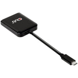 Club 3D USB 3.2 Gen2 Type-C (tryb alternatywny DP) do podwójnego monitora DisplayPort 4K60 Hz M F MST Hub DisplayPort Splitter (czarny)