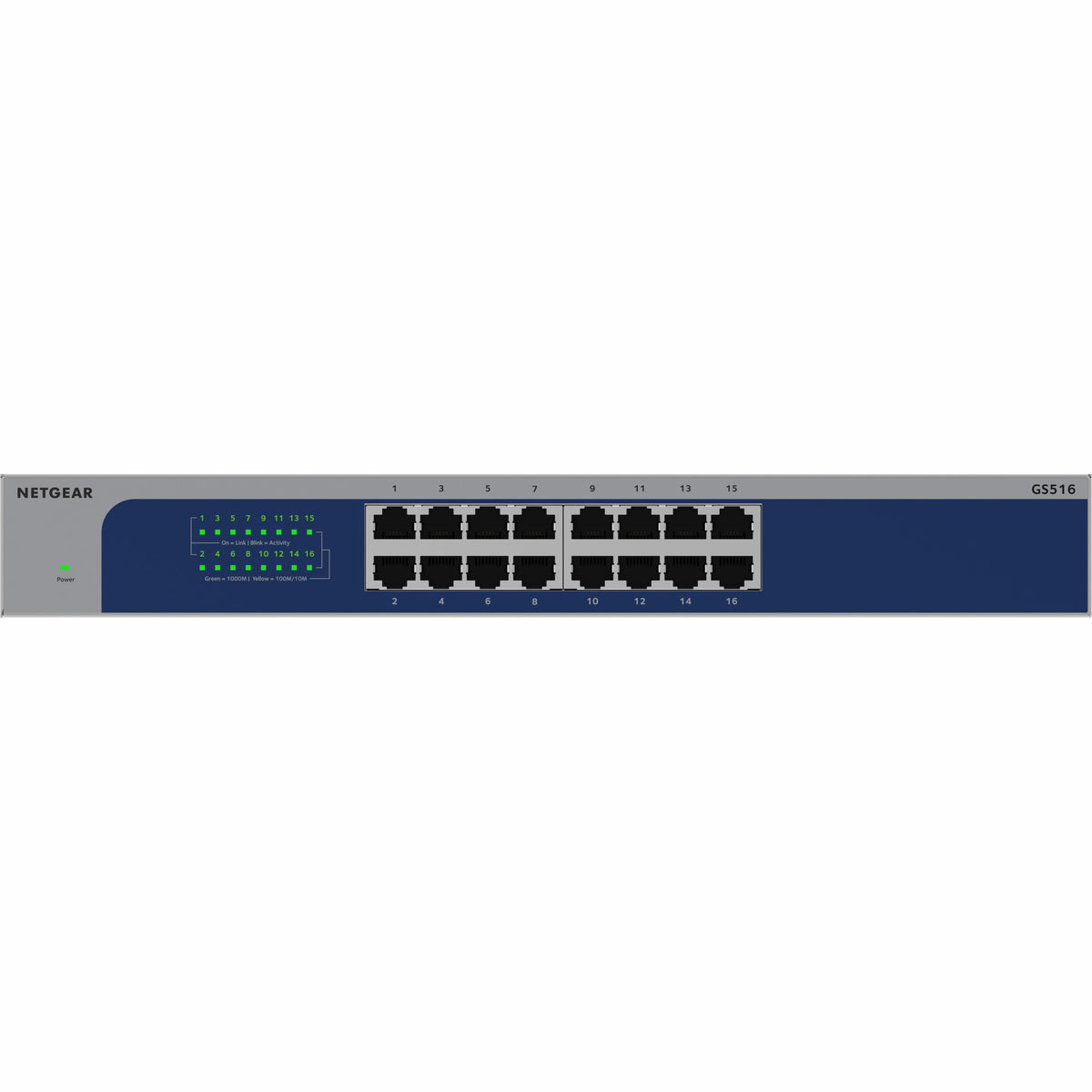 Przełącznik Netgear gs516 (szary niebieski)