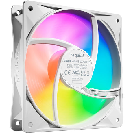 Bądź cicho! szybkie wentylatory RGB Light Wings lx pwm (białe, 3 sztuki, 120 x 120 x 25 mm)