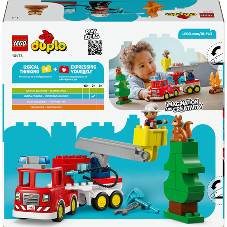 Lego Duplo Town 10473 wóz strażacki z wężem i strażakiem